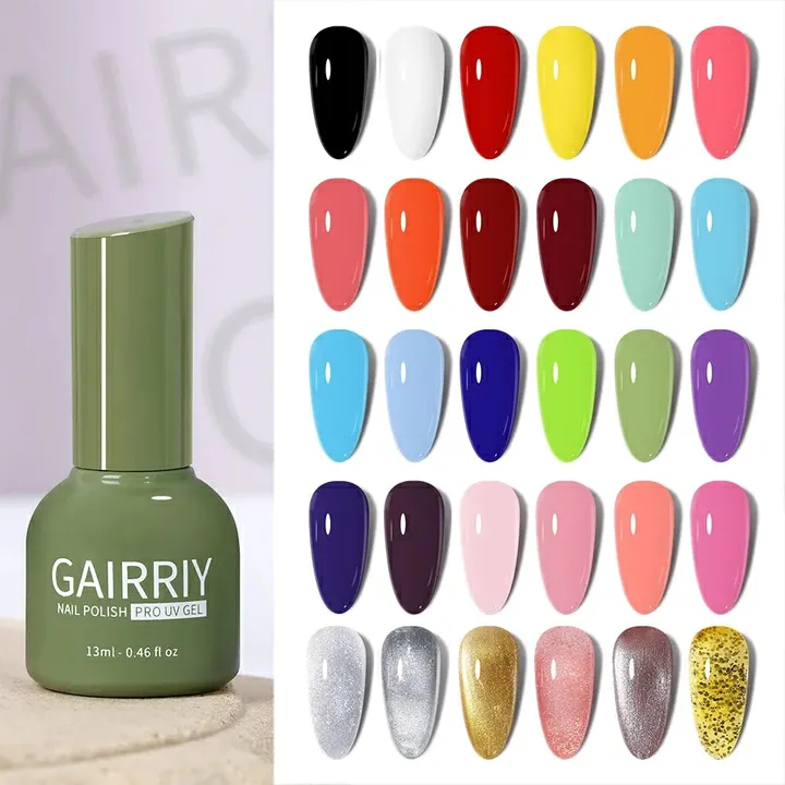 One Piece Gairriy 13ml Gel Nail Polish too many Colors Glitter Soak Off UV LED Semi-Permanent Varnish Nail Art Salon Nail Polish