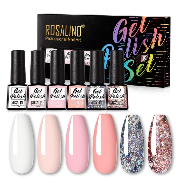 Rosalind 8ml/6pcs mini Nail Gel Polish Remover 8ml Wholesale Nail Supply UV Nail Gel Remover High Quality Easy to Remove OEM Private Label