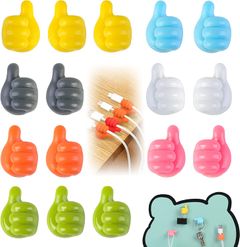 Multifunctional Cable Organizer Clip Holder Thumb Hooks Wire Wall Hooks Hanger Storage Cable Holder For Earphone Mouse Car Home random