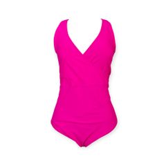 BEAUTITA Women's One Piece Clothing Swimsuits Tummy Control PINK Bathing Suits Slimming Swimsuit V Neck Swimwear Monokini 16 As Picture