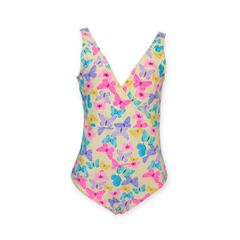 BEAUTITA Women's One Piece Swimsuits Tummy Control COMBO B Colorful Butterfly Print Bathing Suits Slimming Swimsuit V Neck Swimwear Monokini 16 As Picture