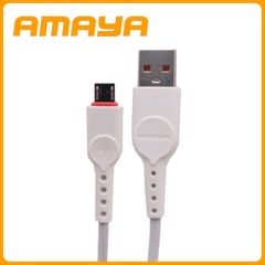 AMAYA AM01 Micro USB Cable 2A Fast Charging Data Cable USB to Micro 2A for Xiaomi Note 10 Samsung USB Charger Mobile Phone Cable White