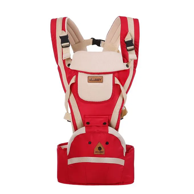 Breathable 3D Style Cotton Baby Carrier with Hip Seat – , Ergonomic Infant to Toddler Front & Back Carrier, Adjustable, Comfortable, Durable & Hands-Free Babywearing