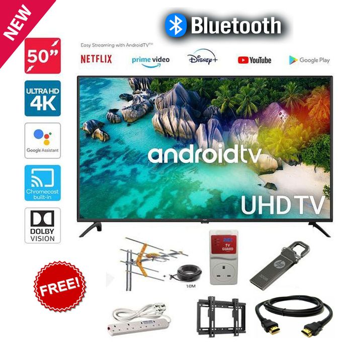 [OFFER] Vitron 50" Inch TV BLUETOOTH Frameless 4K UHD Smart Android TV,NETFLIX,YOUTUBE,PLAYSTORE,ANDROID 11, 1.5GBRAM,8GB ROM TELEVISIONS+ 14 MONTHS WARRANTY