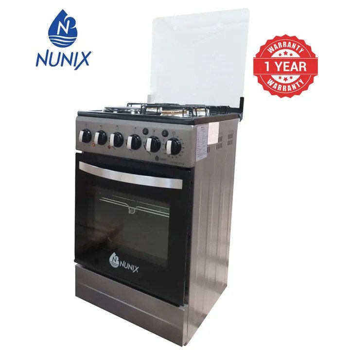 Nunix Free Standing 3 Gas Burner +1 Electric Cooker With Oven