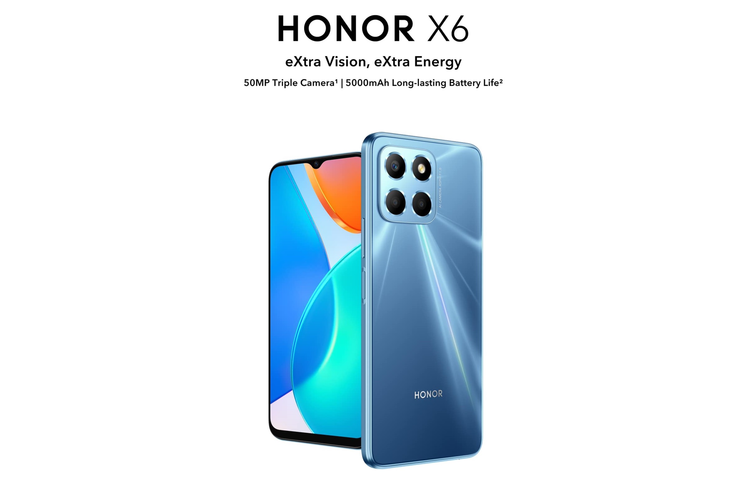 HONOR X6 4G Unlocked Smartphone 4GB 64GB, 6.5 LCD Display, Triple