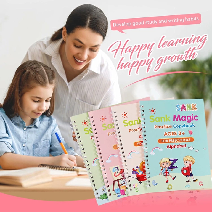 Kids Sank Magic Pen Control Practice Training Copybook