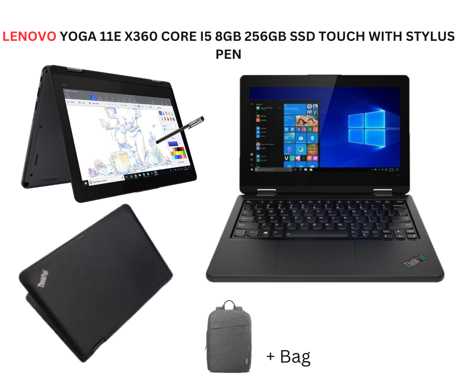 Lenovo Yoga 11e X360  8GB 256GB Intel Core i5 7th Gen 11.6" Touchscreen Convertible Laptop with stylus pen