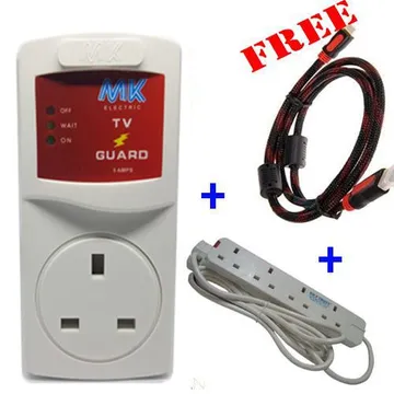 MK Fridge Guard Surge Protector + TV Wall Bracket Mount, 4 Way Power  Extension @ Best Price Online