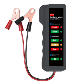 12V Car Battery Alternator Tester with LED Indicator Black