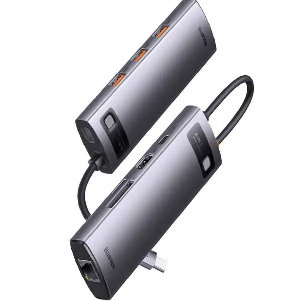 Baseus 8-in-1 Type-C HUB Star Joy Series Multifunctional Docking Station-8-Port | Adapter HUB USB-C - HDMI/ 3*USB3.1/ RJ45/ SD/TF / PD 100W