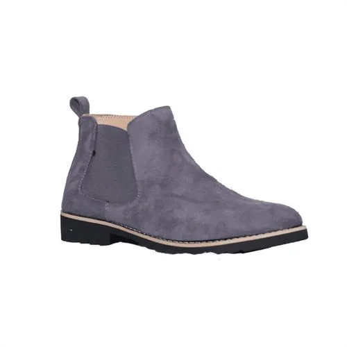 Men Casual Official Formal Business Ankle Boots Normal Fitting Rubber Sole PU Leather Sizes 39-45 Slip On Closure Boots Generic All Weather Boots Colour Grey Anti Slip Design