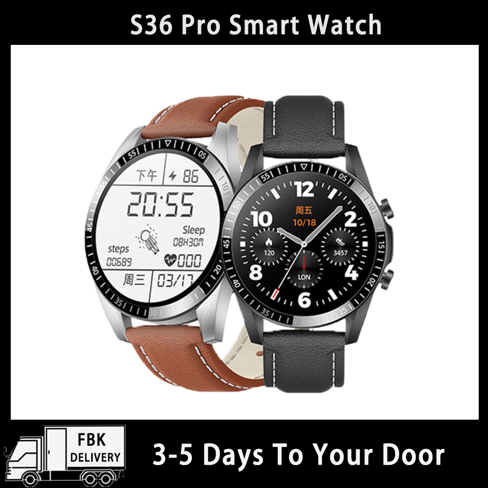 【FBK Delivery】The new S36Pro smart watch supports Bluetooth calls Music control linking to mobile phones multi-functional Heart rate Blood pressure and bloo