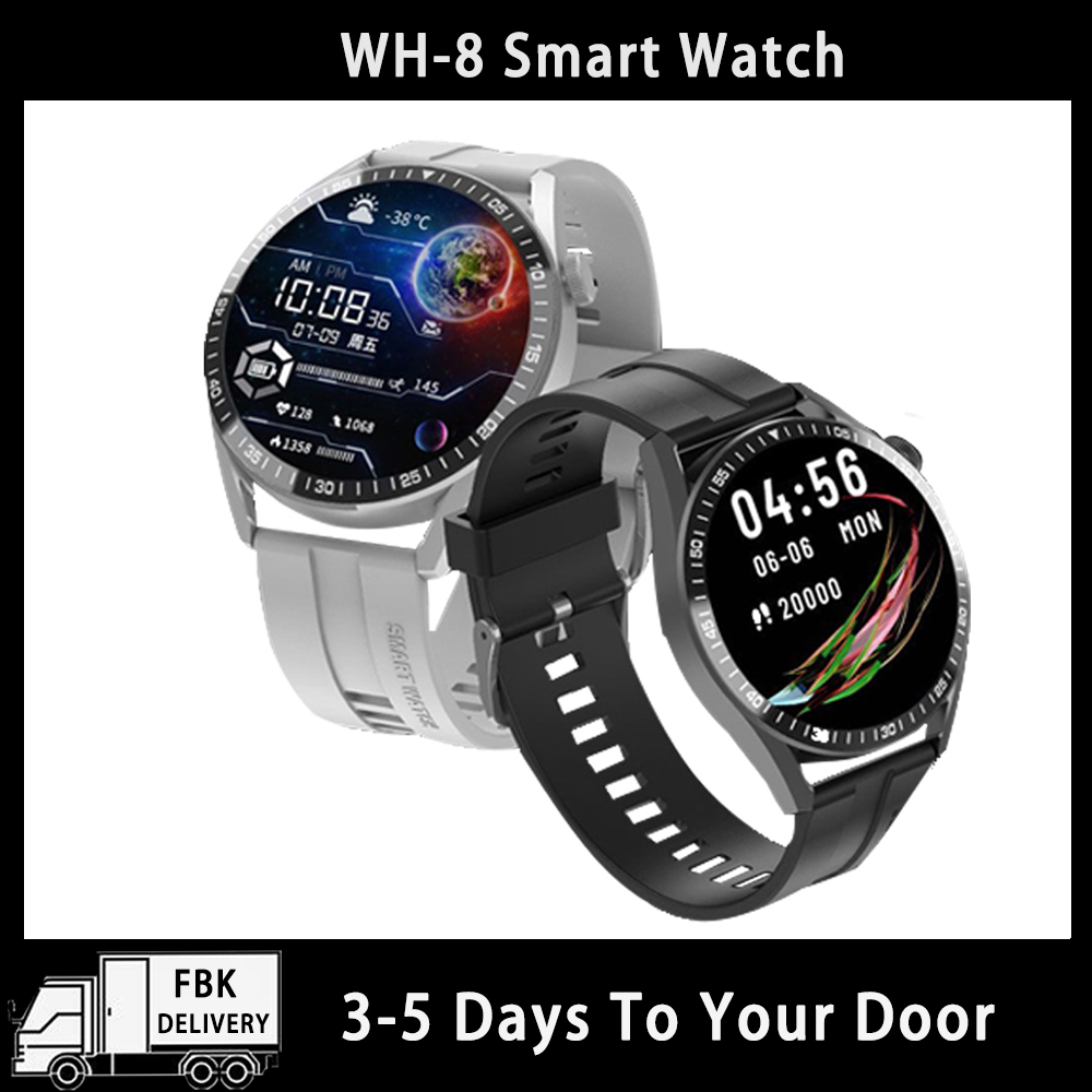 [FBK Delivery]New smart watch WH8 1.32-inch large screen full touch screen smart watch waterproof detachable wristband heart rate monitoring blood pressure detection Bluetooth connection call