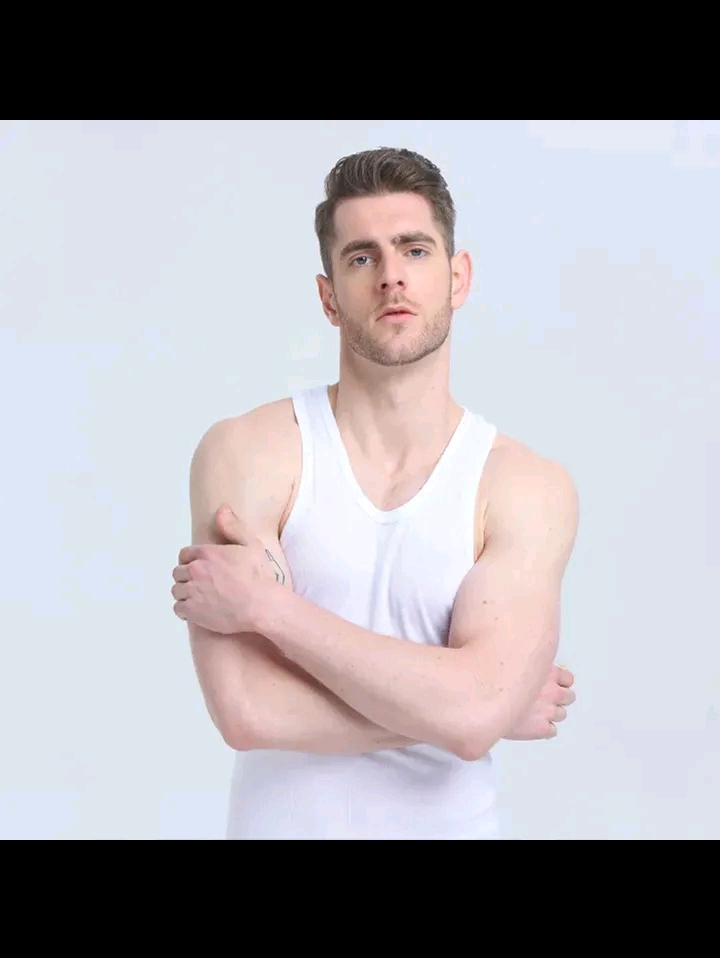 3PCS Fashion 100% Cotton Mens Fitted Vest (3Pcs)