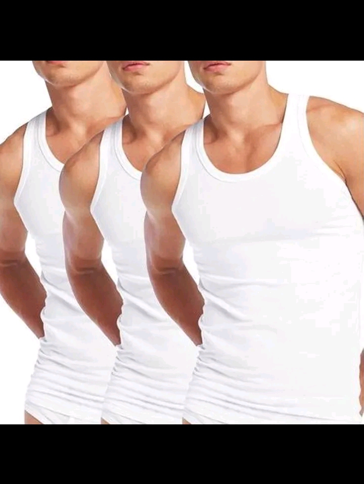 3PCS Fashion 100% Cotton Mens Fitted Vest (3Pcs)