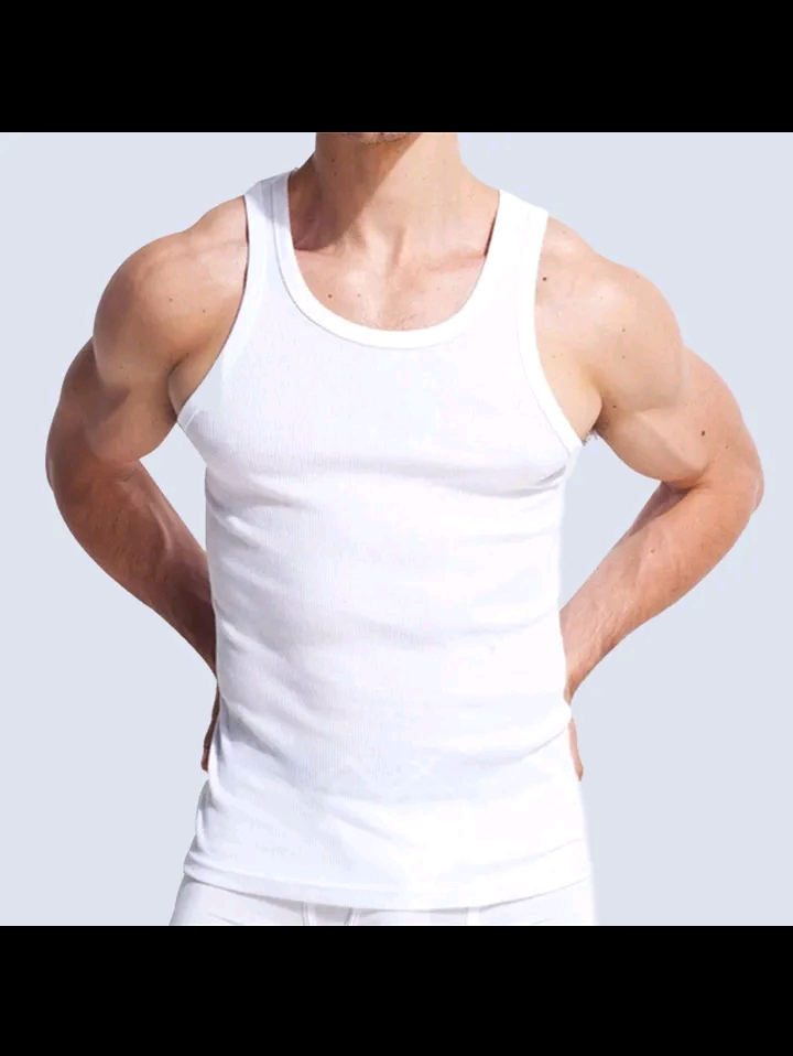 3PCS Fashion 100% Cotton Mens Fitted Vest (3Pcs)
