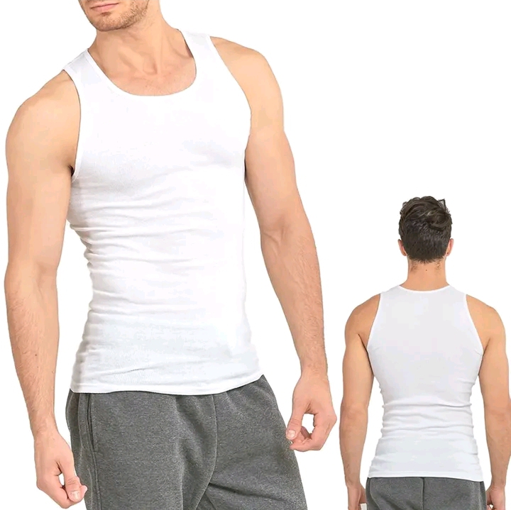 3PCS Fashion 100% Cotton Mens Fitted Vest (3Pcs)