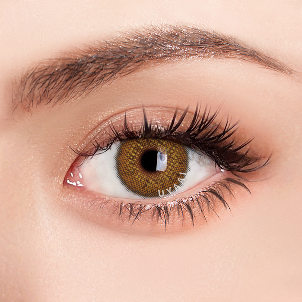 UYAAI 1 Pair Brown Natural Eye Color Lens Blue Color Contact Lenses for Eyes Lenses Purple Eye Contacts