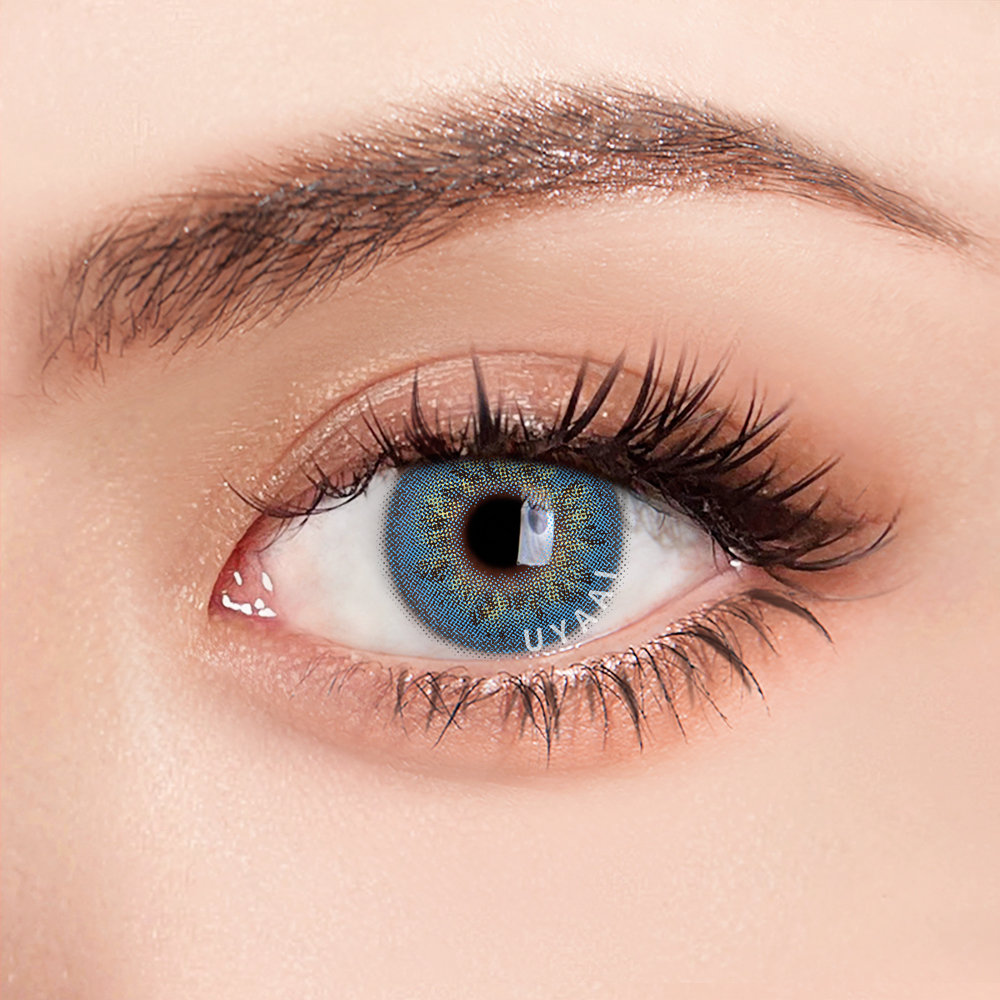 UYAAI 1 Pair Brown Natural Eye Color Lens Blue Color Contact Lenses for Eyes Lenses Purple Eye Contacts