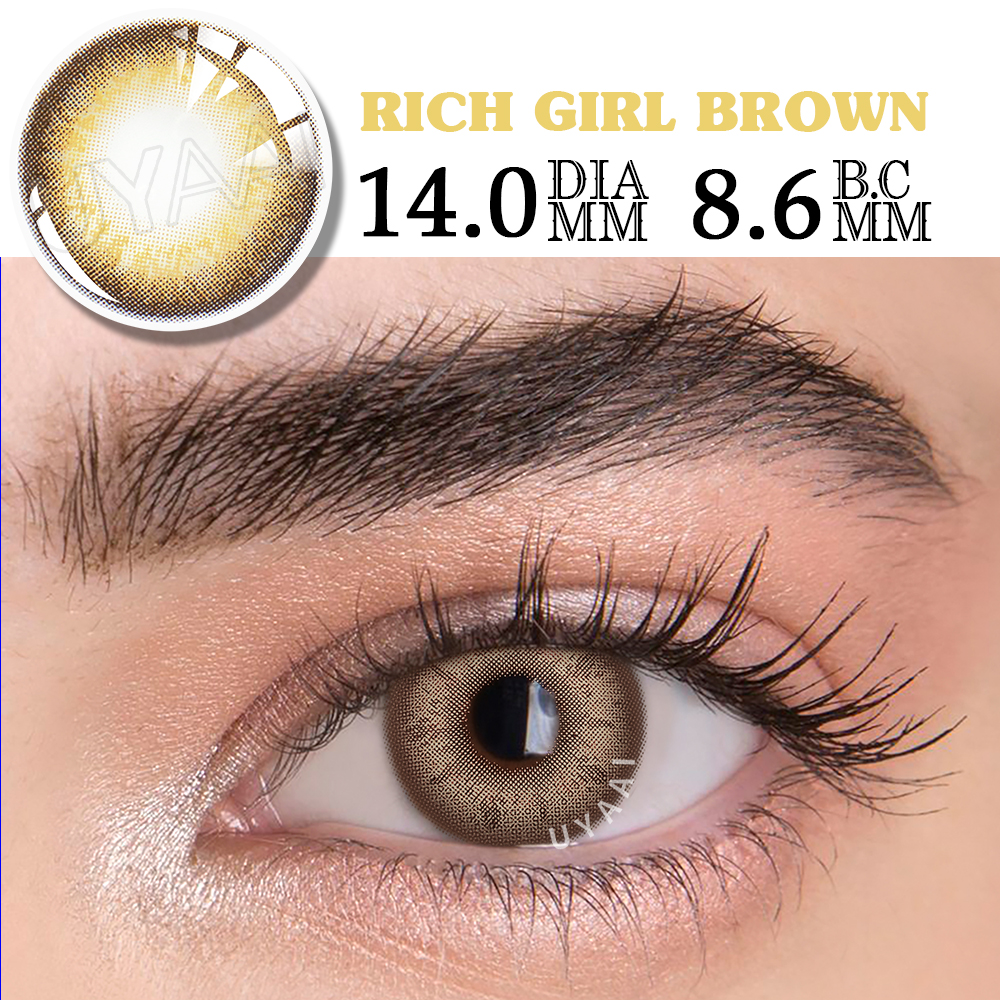 Colored Contact Lenses For Eyes Pupils Colored Eye Lenses Natural Contact Lens Yearly Beauty Cosmetics Lenses 2Pcs/Pair