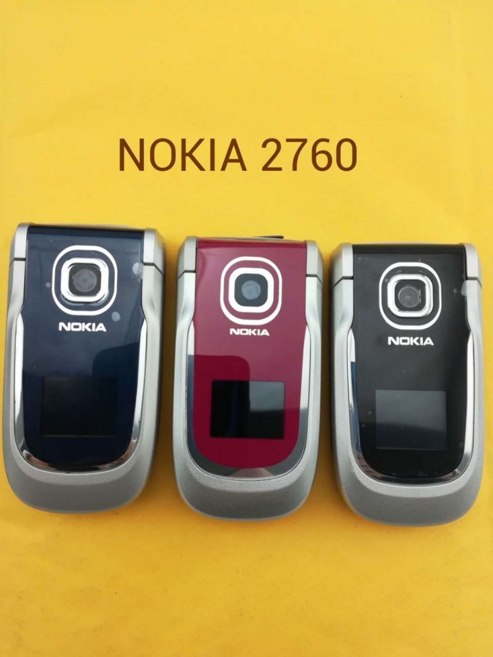 Refurbished ORIGINAL Nokia 2760 Blue Silver red 100% UNLOCKED Flip Cell phone sliver 2