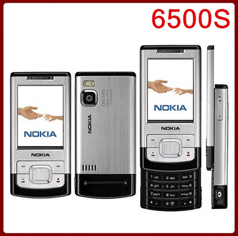 Refurbished phonel Nokia 6500 Slide Cell Phones 3G Bluetooth Mp3 Player 3.15MP Phone silver 7