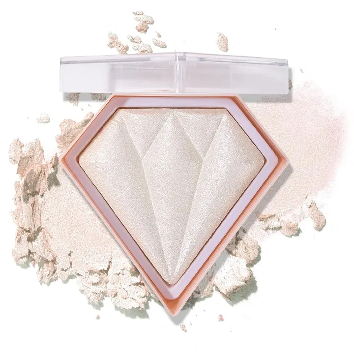 Face White Highlighter Makeup Palette Shimmer Contour Powder Waterproof Long-Lasting, Brightens Face Complexion Contour Illuminator Highlighters Blush Powder Makeup Palette