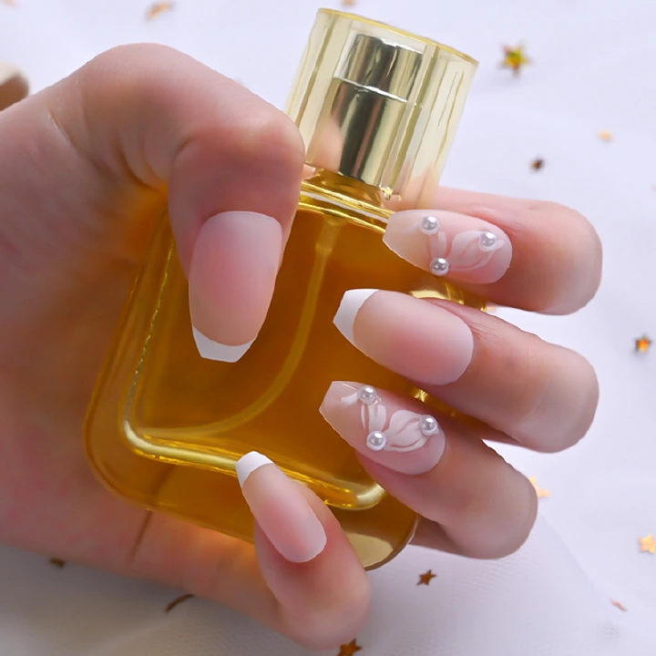 24Pcs Fake Nails Long Handmade Wearable Nail Nail Art Nail Patch Nail Art Patch，Reusable Stick On Nails Press on Full Cover False Nail Removable Fake Nails