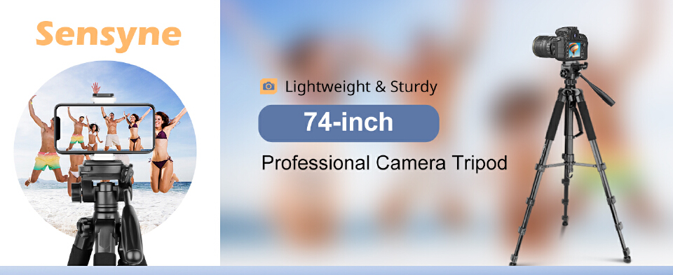 Camera Tripod, Heavy Duty Tripod for Camera with Bag, Compatible with DSLR Camera, Cellphone, Projector, Webcam, Ring Light, Spotting Scopes