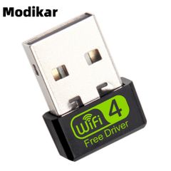 Modikar WNC02 Mini USB WiFi Network Adapter 150Mbps Wi-Fi Adapter For PC USB Ethernet WiFi Dongle 2.4G Network Card Antena Wi Fi Receiver Black