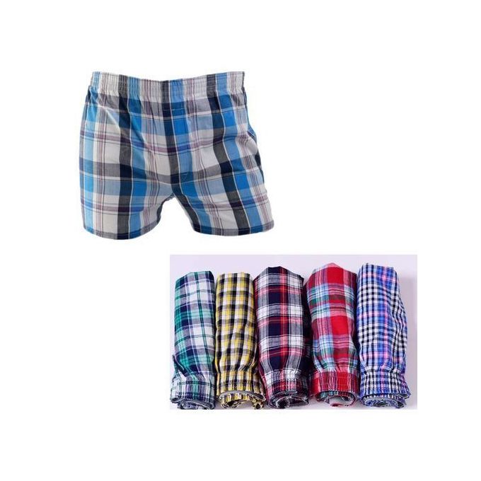 6Pcs Finest Quality Pure Cotton Checked Men's Boxers Comfortable Men Underwear