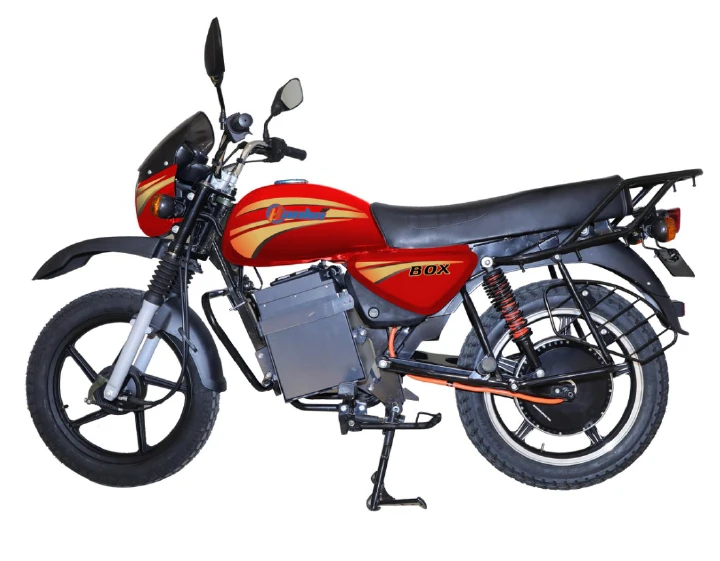 Hanlin Electric Motorbike - BOX ELECTRIC MOTORCYCLE ,Electric Motorcycle 4000W Brushless, Charge at home -220V , Max Speed - 80Km/h ,Loading Capacity -  200KG,  with Two Lithium Batteries - 72V 20AH .