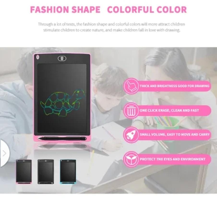 LCD Writing Tablet, 8.5 Inch Graphic Electronic Writing Drawing Colorful Screen Doodle Board For kids