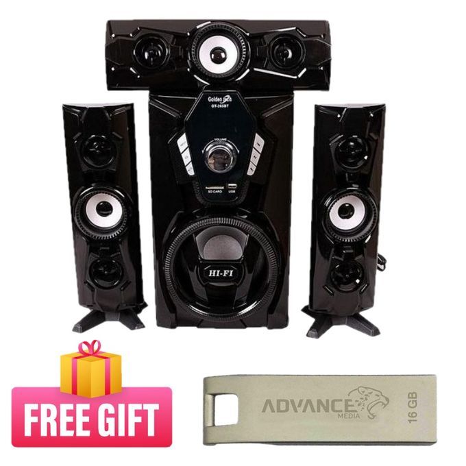 Golden Tech 15000W Sub Woofer 3.1ch System BT,FM + Flash Disk