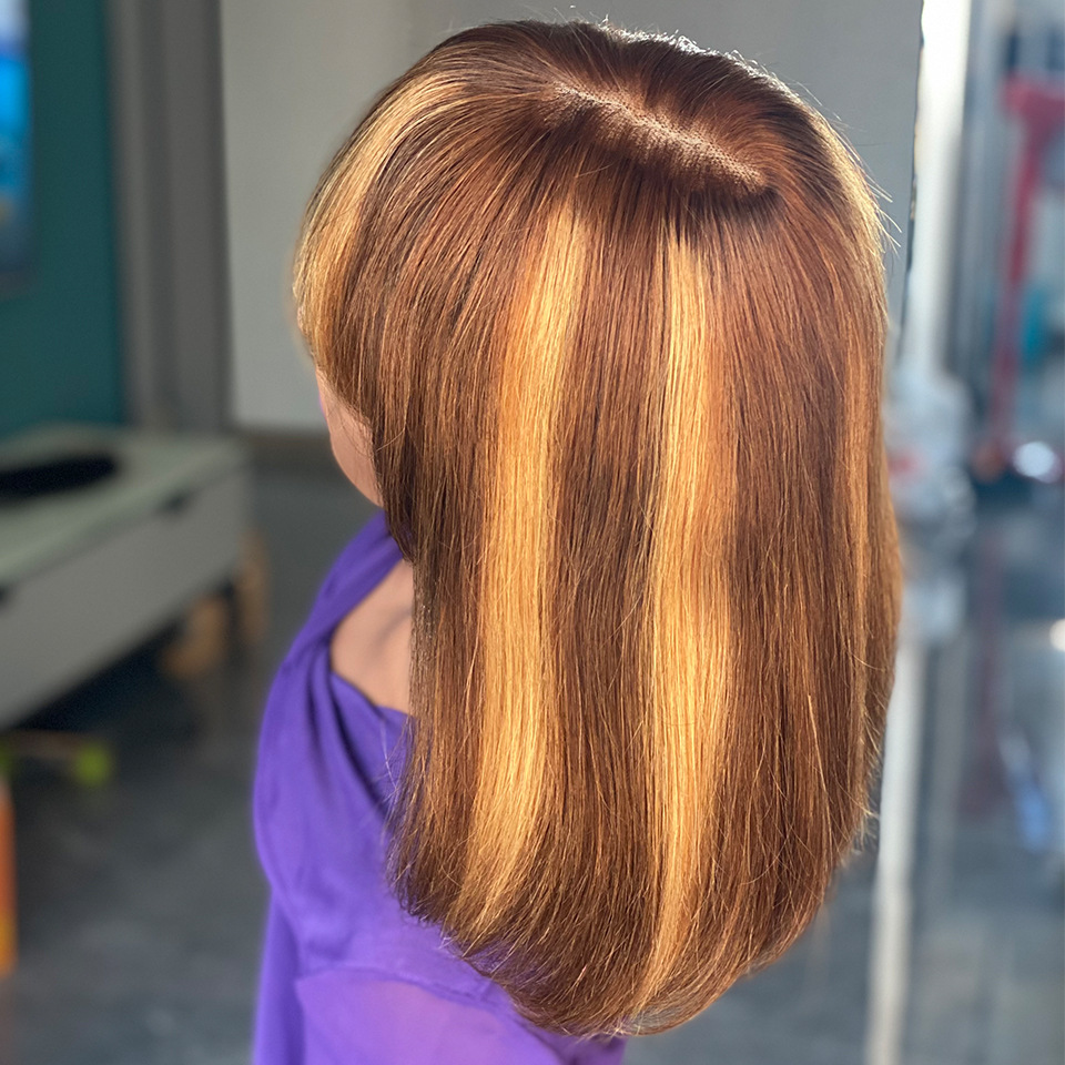 Glueless HIghlight Bob Human Hair Wigs With Bangs