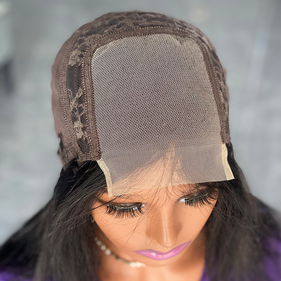 12A Vietnam Double Drawn Bone Straight  Bob Human Hair Wigs  180 Density  Natural Black 10 inch   4x4 Lace Frontal