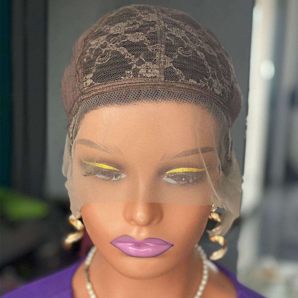 Curly pixie cut lace wig human hair