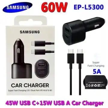 Super Fast Charging 60 Watts(45 Watts+15Watts) The adaptive fast charging perfectly supports 45W + 15 Watts protocol for All Phones Free With c-c cable
