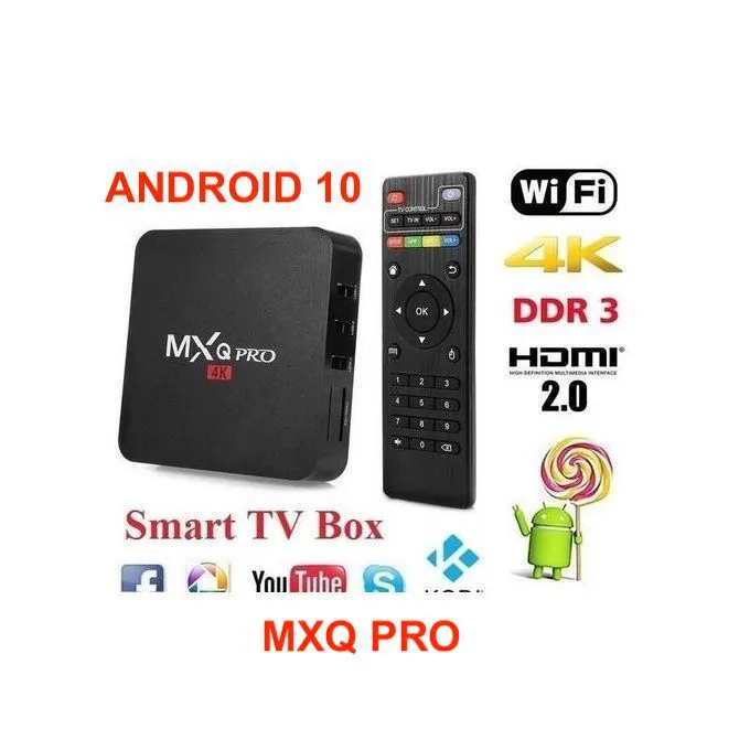 MXQ Pro 5G Android TV Box Ram 1GB ROM 8GB Android Smart Box H.265 HD 3D Dual Band 2.4G/5.8G WiFi Quad Core Home Media Player