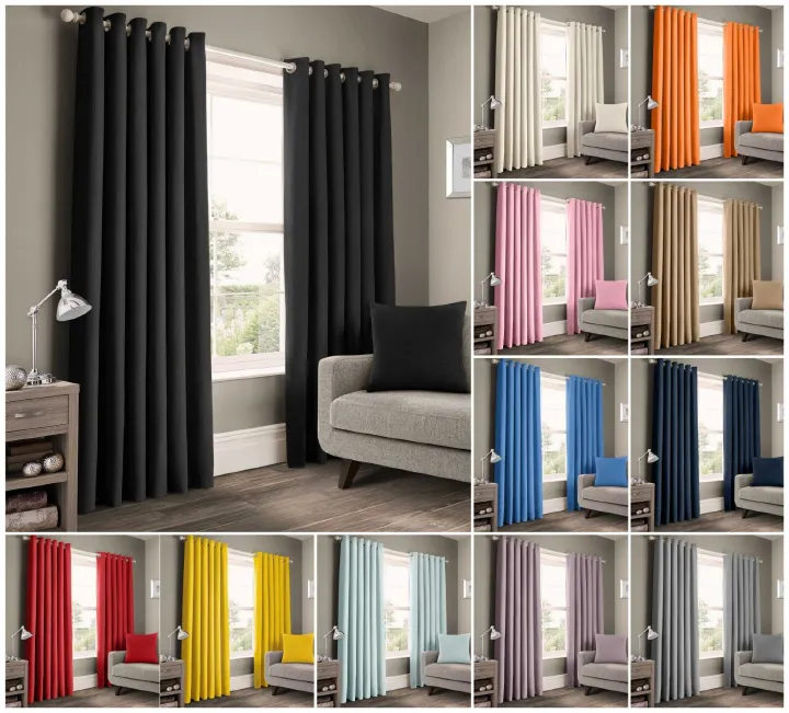 Elegant Curtains 2PCS Set – 1.5m x 2 Panels – Blackout Style for Living Room & Bedroom