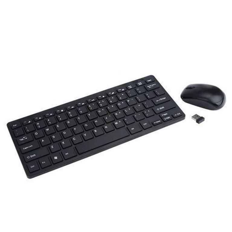 Wireless Keyboard Portable 2.4GHz Mini Keyboard with Mouse Black M