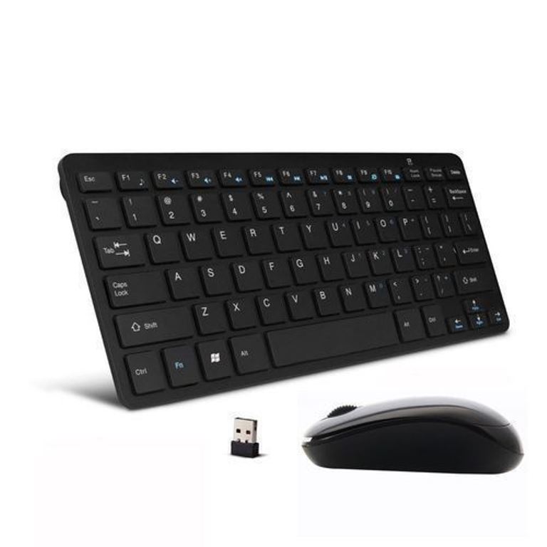 Wireless Keyboard Portable 2.4GHz Mini Keyboard with Mouse Black M