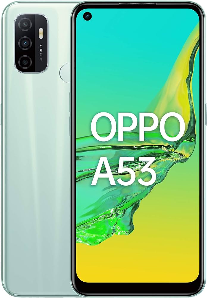 Refurbished Oppo A53 Smart Phone 6+128GB With Fingerprint Unlock 6.5inch Support 2G/3G/4G Network Dual SIM Battery Capacity 5000mAh Blue,gree,black with warrant