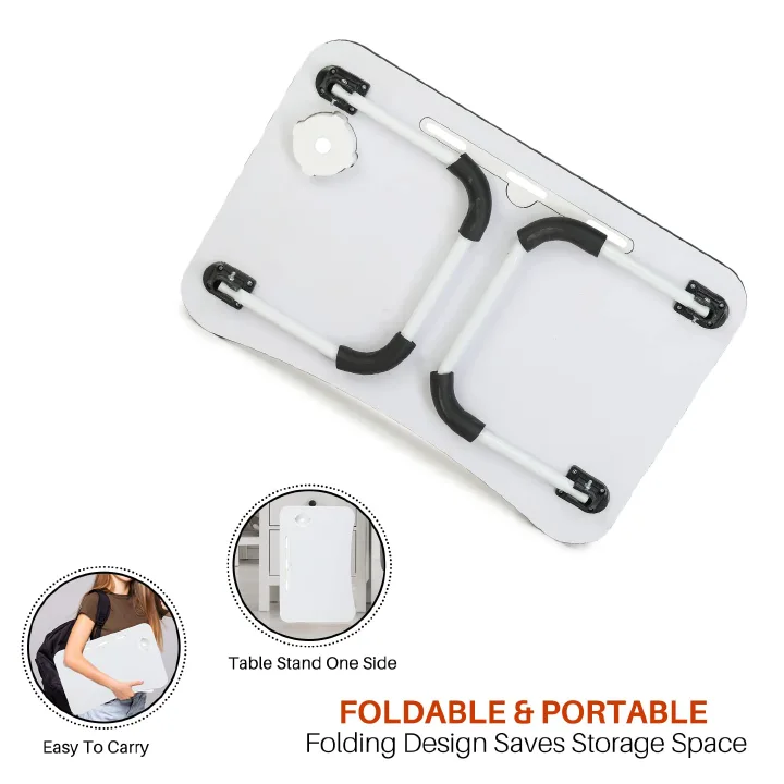 Multi-purpose foldable portable laptop /study desk table with tablet slot now