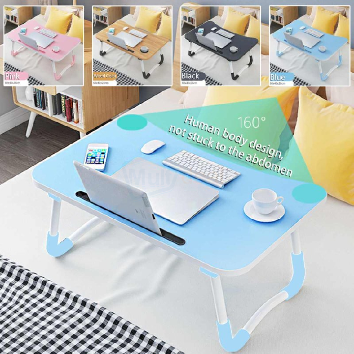 Multi-purpose foldable portable laptop /study desk table with tablet slot now