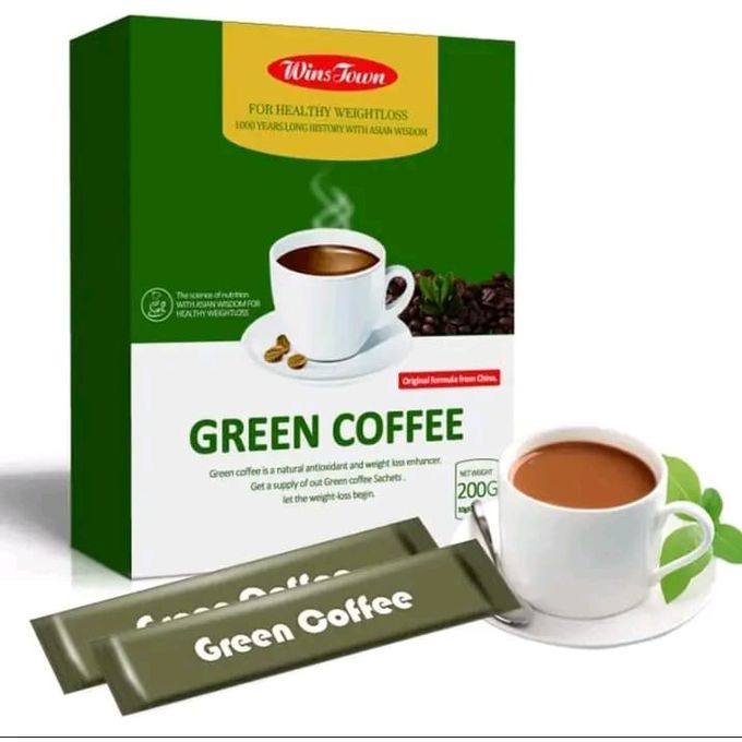Green Coffee With Ganoderma For Weight-loss Slimming Green Coffee. Green coffee includes richfull 100% herbs, such as green beans, ganoderma mushroom ginseng extract that promote anti-fatigue, improve