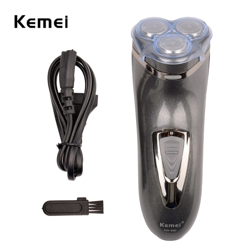 Kemei 3D Floating Rechargeable Men Electric Shaver Razor Face Care Three Blade Beard Trimmer