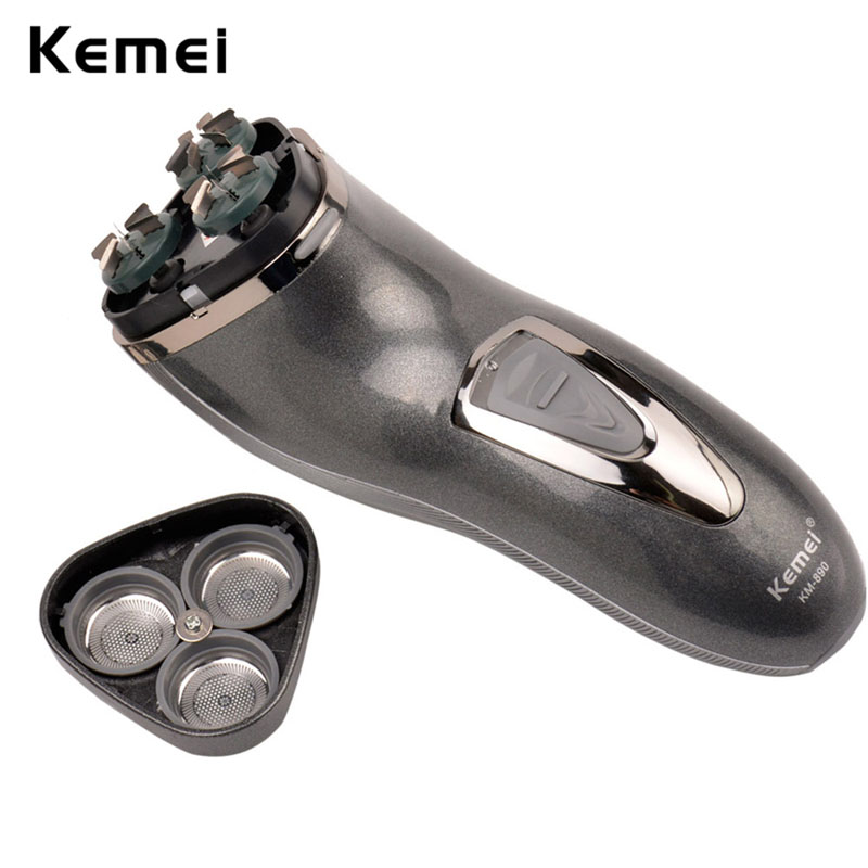 Kemei 3D Floating Rechargeable Men Electric Shaver Razor Face Care Three Blade Beard Trimmer