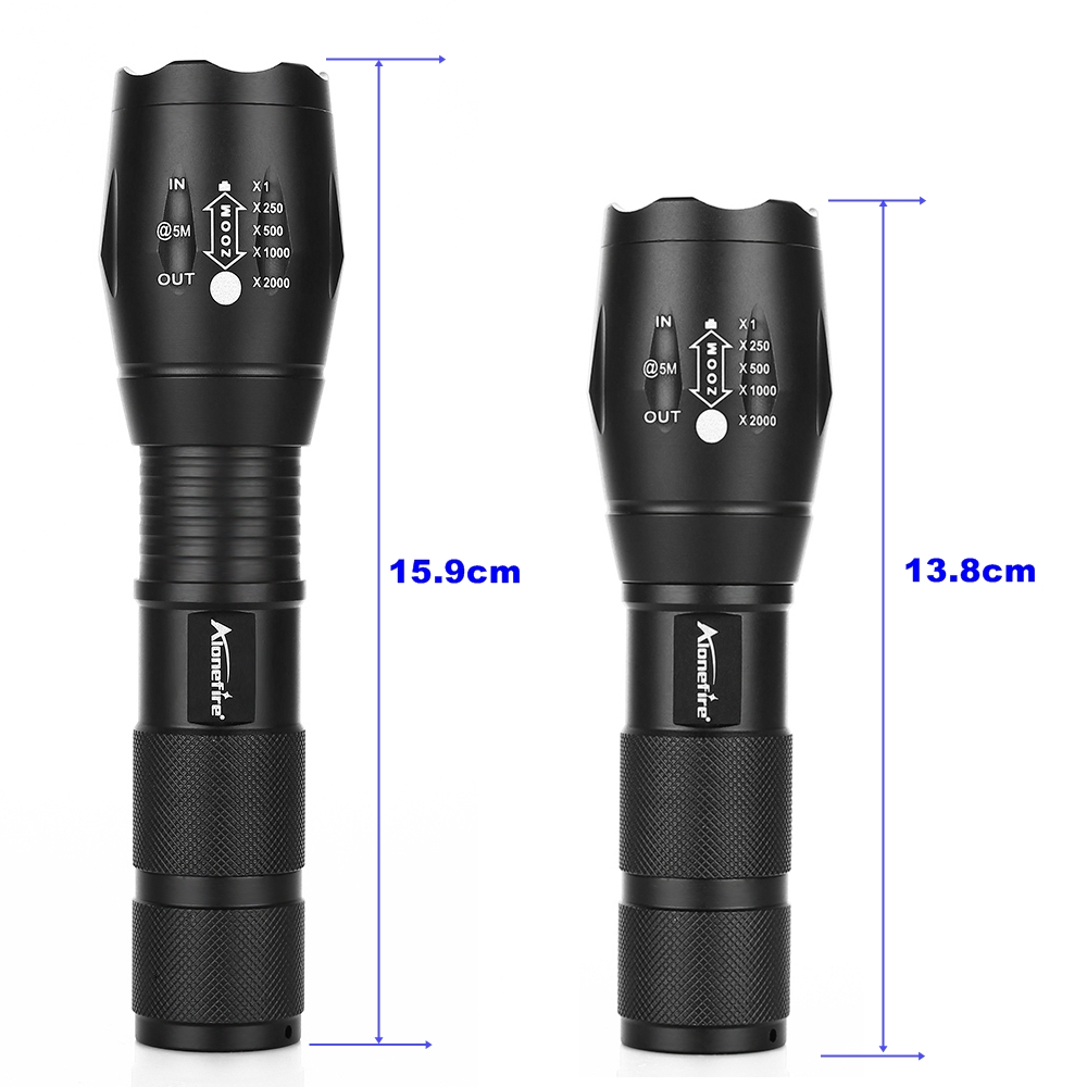 T6  Aluminum Waterproof Zoomable  LED Flashlight Torch light
